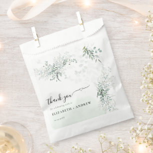 Sachets En Papier Mariage de Merci de feuillage vert
