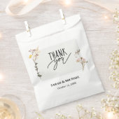 Sachets En Papier Mariage de Merci de fleurs rustiques (Coupé)