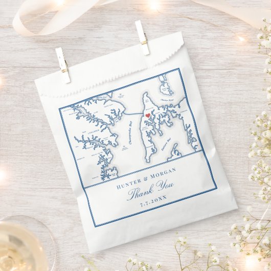 Sachets En Papier Mariage de Merci de Kent Island (Coupé)