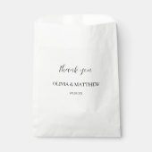 Sachets En Papier Mariage de Merci de script de calligraphie (Devant)