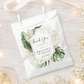 Sachets En Papier Mariage de Merci géométrique de verdure tropicale (Coupé)