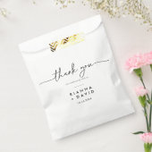 Sachets En Papier Mariage de Merci noir blanc classique (Scellé)