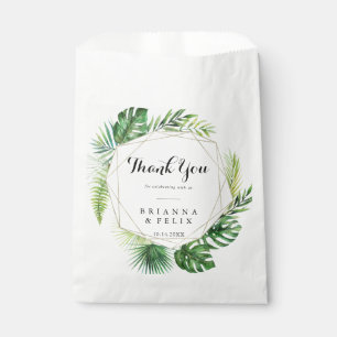 Sachets En Papier Mariage de Merci tropical de destination géométriq