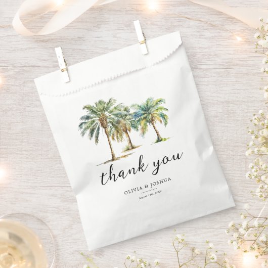 Sachets En Papier Mariage de Merci Tropical Palm Tree (Coupé)