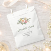 Sachets En Papier Mariage de Merci vert Sage (Coupé)