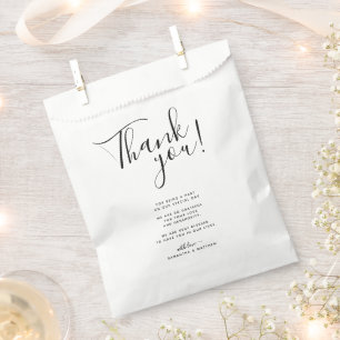 Sachets En Papier Mariage de message Merci