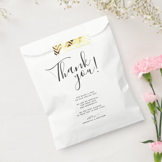 Sachets En Papier Mariage de message Merci (Scellé)