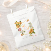 Sachets En Papier Mariage de monogramme de ruban d'or (Coupé)