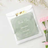 Sachets En Papier Mariage de monogramme moderne Sage Green (Scellé)