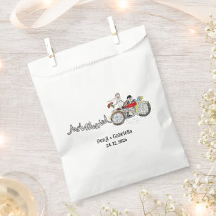 Sachets En Papier Mariage de moto Mariée et marié