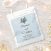 Sachets En Papier Mariage de neige À feuillage persistant hiver (Coupé)