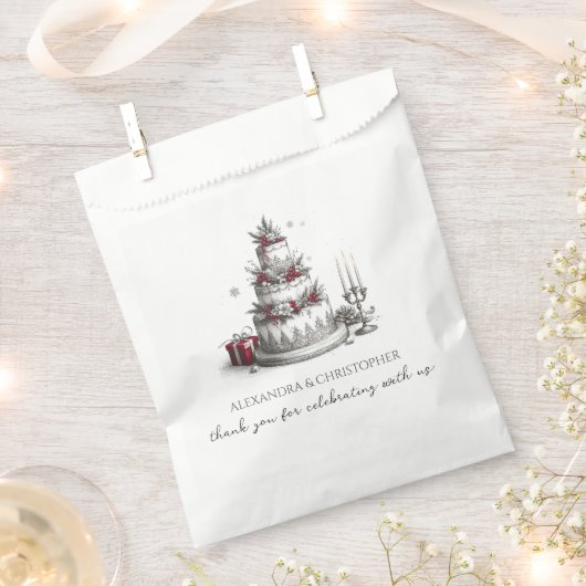 Sachets En Papier Mariage de Noël (Coupé)