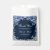 Sachets En Papier Mariage de Noël des Roses bleus (Devant)