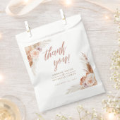 Sachets En Papier Mariage de Pampas Rose en terre cuite Boho (Coupé)