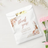 Sachets En Papier Mariage de Pampas Rose en terre cuite Boho (Scellé)