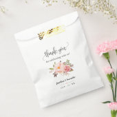 Sachets En Papier Mariage de parti chic boho à fleurs roses (Scellé)