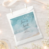 Sachets En Papier Mariage de plage bleu d'été (Coupé)