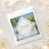 Sachets En Papier Mariage de plage de palmiers tropicaux (Coupé)