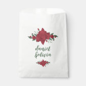 Sachets En Papier Mariage de Red Roses Boho (Devant)