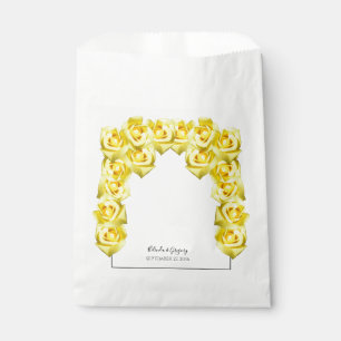 Sachets En Papier Mariage de roses jaunes