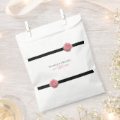 Sachets En Papier Mariage de ruban noir rose (Coupé)