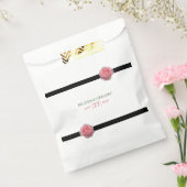 Sachets En Papier Mariage de ruban noir rose (Scellé)