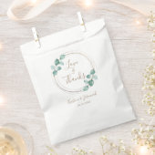 Sachets En Papier Mariage de script de café Eucalyptus moderne (Coupé)