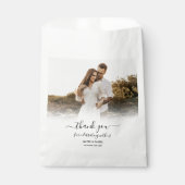 Sachets En Papier Mariage de script de calligraphie photo personnali (Devant)