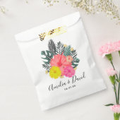 Sachets En Papier Mariage de script Hawaii à main tropicale (Scellé)