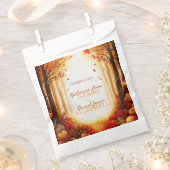 Sachets En Papier Mariage de silhouette de récolte d'automne enchant (Coupé)