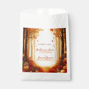 Sachets En Papier Mariage de silhouette de récolte d'automne enchant