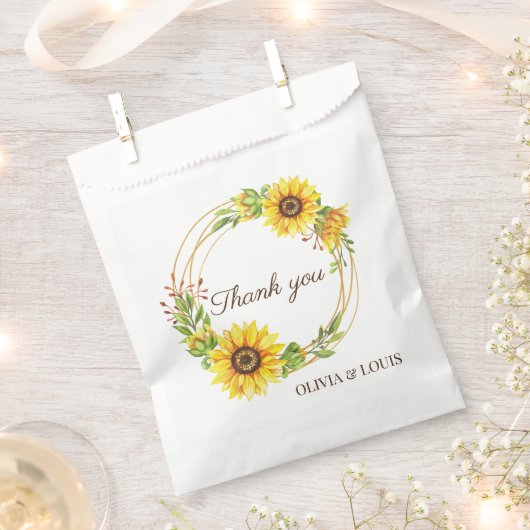 Sachets En Papier Mariage de Sunflowers (Coupé)
