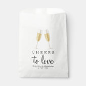Sachets En Papier Mariage de toast au champagne (Devant)