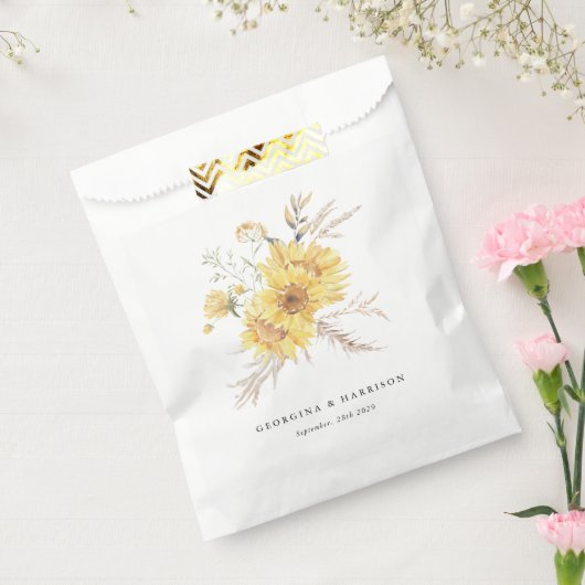 Sachets En Papier Mariage de tournesol fin été (Scellé)