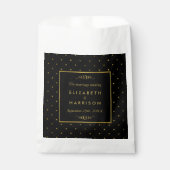 Sachets En Papier Mariage d'effet Black & Gold moderne (Devant)