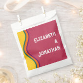 Sachets En Papier Mariage des vagues du sud-ouest rétro (Coupé)