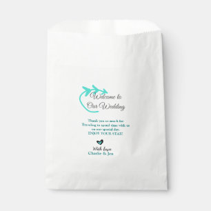 Sachets En Papier Mariage Destination fête bienvenue voyage