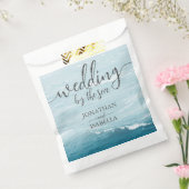 Sachets En Papier Mariage d'été au bord de la mer bleue ondulée ombr (Scellé)
