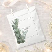 Sachets En Papier Mariage d'eucalyptus en argent (Coupé)