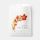 Sachets En Papier Mariage d'hibiscus tropicaux d'Orange brulé (Devant)