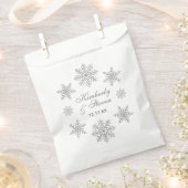 Sachets En Papier Mariage d'hiver Silver Snowflake (Coupé)