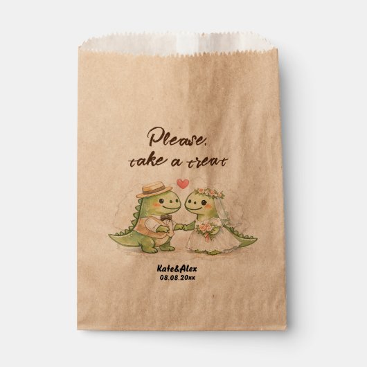 Sachets En Papier Mariage Dino (Devant)