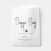 Sachets En Papier Mariage Doggie Traite Personnalisé Biscuit Bar Ani (Devant)