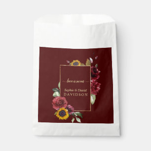 Sachets En Papier Mariage d'or du tournesol royal de Bourgogne