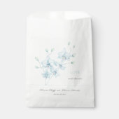 Sachets En Papier Mariage d'orchidée bleu doux (Devant)