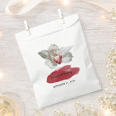 Sachets En Papier Mariage d'orchidée de Bourgogne (Coupé)