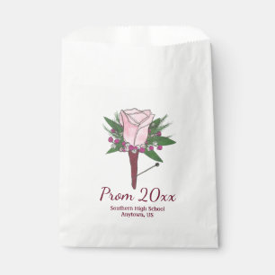 Sachets En Papier Mariage du bal du corsage rose de Boutonniere