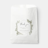 Sachets En Papier Mariage du cadre de feuillage botanique (Devant)