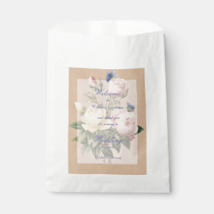 Sachets En Papier Mariage du jardin papillon Rose anglais