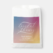 Sachets En Papier Mariage élégant avec dégradé de violet et écriture (Devant)